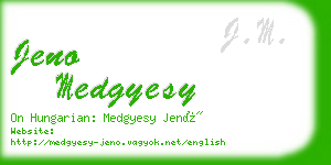 jeno medgyesy business card